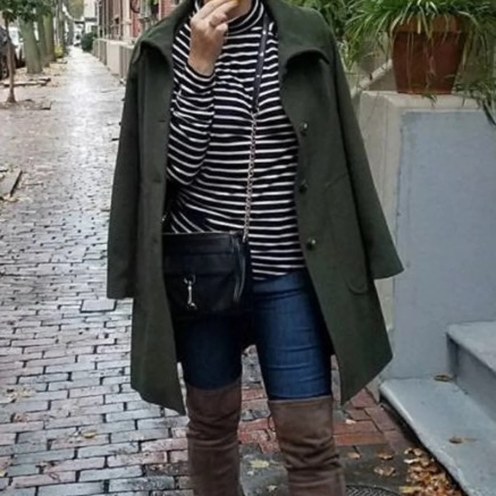 Olive Green Wool Coat